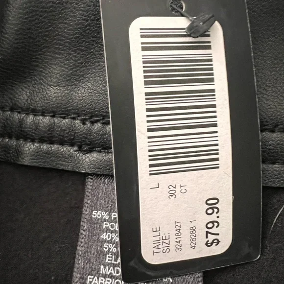 Women's Leather Leggings - Picture 2 of 4